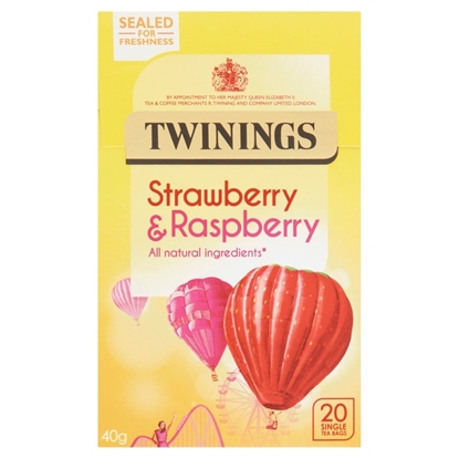 Picture of TWININGS STRAWBERRY & RASPBERRY 20'S X 4