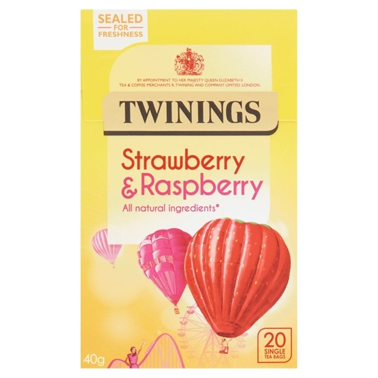 Picture of TWININGS STRAWBERRY & RASPBERRY 20'S X 4