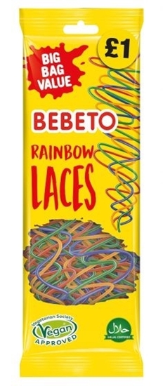 Picture of PM £1 BEBETO RAINBOW LACES 160g x12