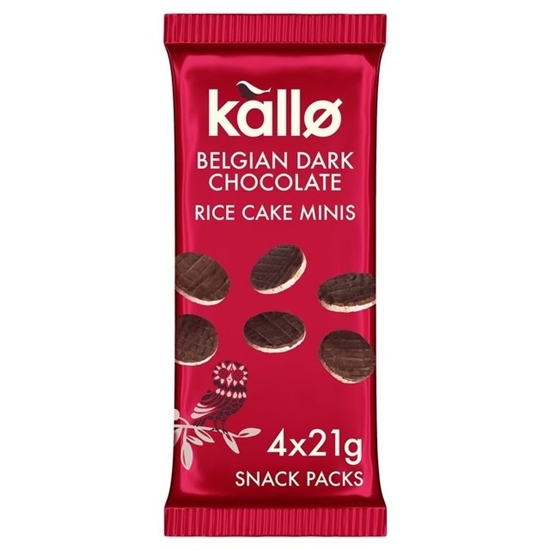 Picture of KALLO MINI DARK CHOC RICE CAKES 84g 4PK x 9