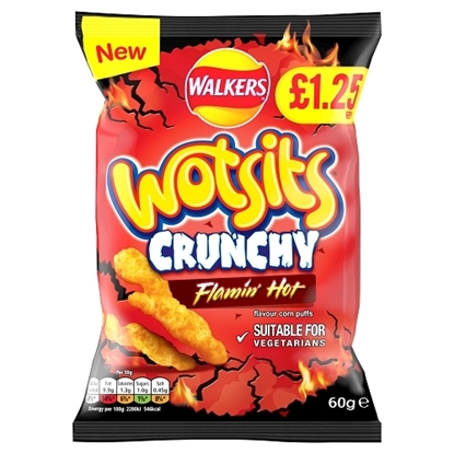 Picture of PM £1.25 WOTSITS CRUNCHY FLAMIN HOT 60g x 15