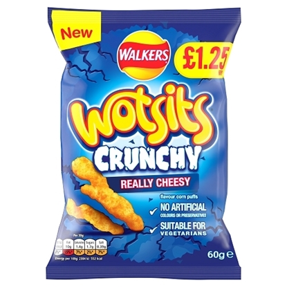 Picture of PM £1.25 WOTSITS CRUNCHY REALLY CHEESY 60g x 15