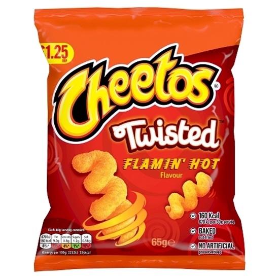 Picture of PM £1.25 CHEETOS TWISTED FLAMIN HOT 65G X 15
