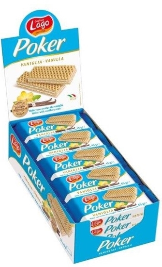 Picture of LAGO POKER VANILLA WAFERS 20 X 45G