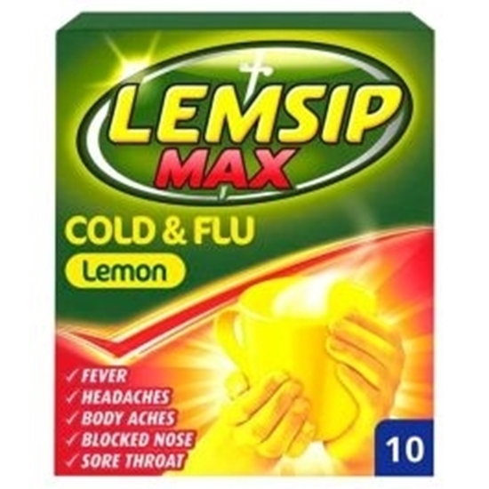 Picture of LEMSIP MAX COLD & FLU SACHETS 10's x 6