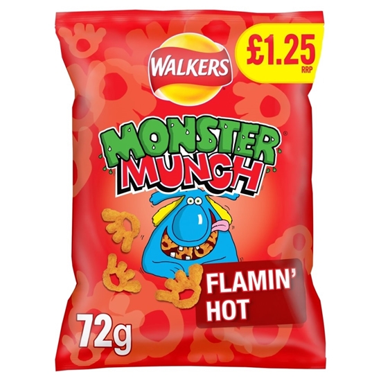 Picture of PM £1.35 MONSTER MUNCH FLAMIN HOT 72G X 18