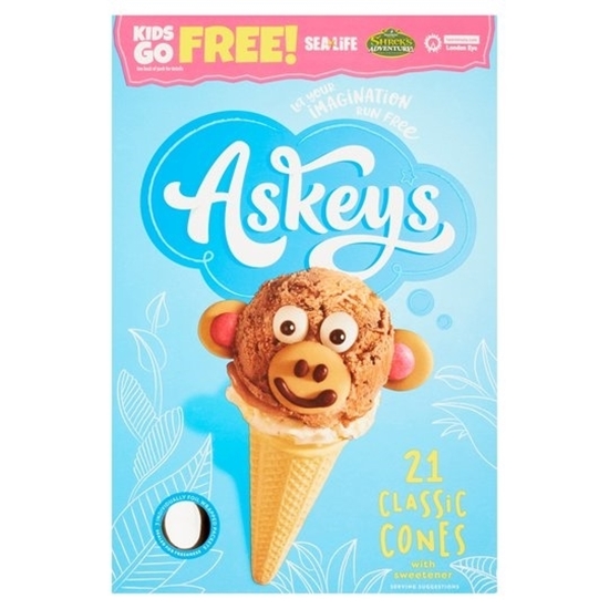 Picture of ASKEYS ICE CREAM CONES 21'S X 12