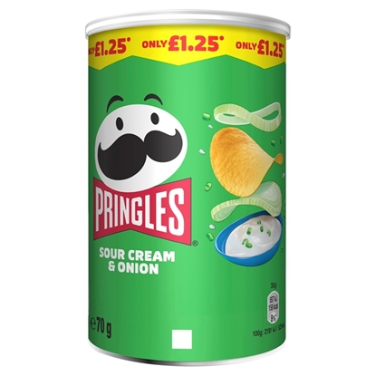 Picture of PM £1.25 PRINGLES SOUR CREAM & ONION 70G X 12