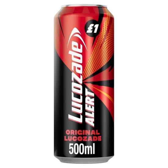 Picture of PM £1 LUCOZADE ALERT ORIGINAL CAN 500ml x 12