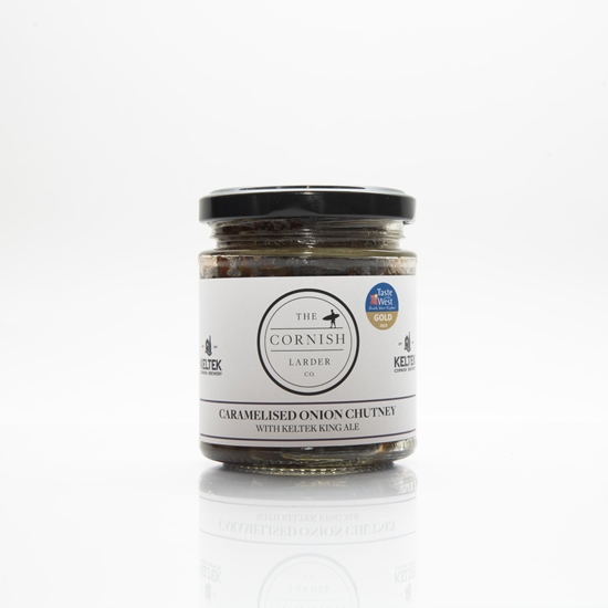 Picture of CORNISH LARDER ONION CHUTNEY & KELTEK ALE 220g x 6