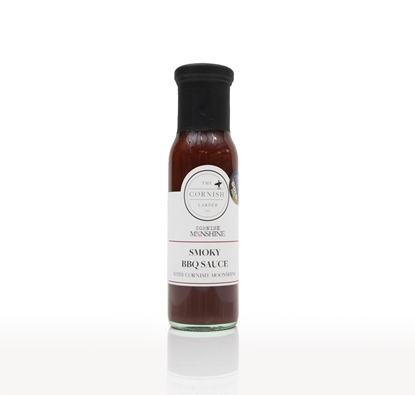 Picture of CORNISH LARDER SMOKY BBQ SAUCE & MOONSHINE 250ml x