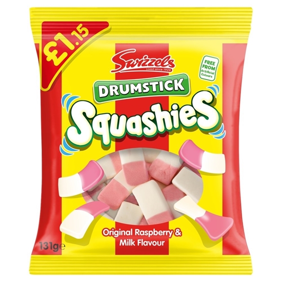 Picture of PM £1.15 SWIZZELS SQUASHIES DRUMSTICKS 120g x 12