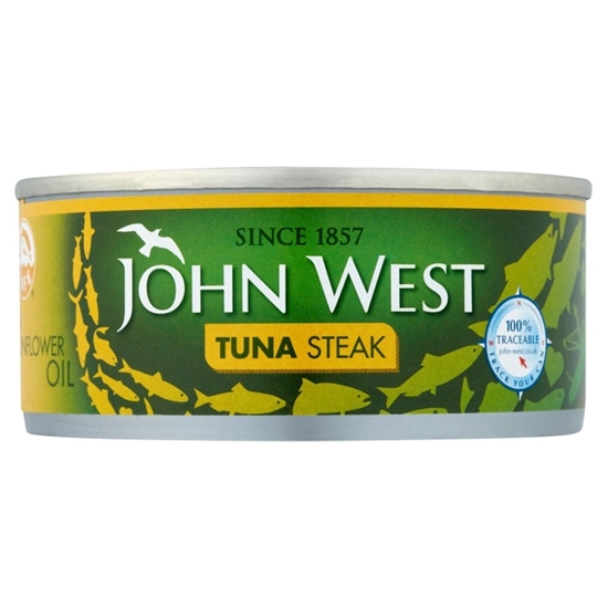 Picture of JOHN WEST TUNA STEAKS IN S/F OIL 160g x 12