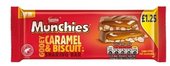 Picture of PM £1.25 MUNCHIES CARAMEL BISCUIT BLOCK 87g x 16 