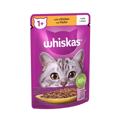 Picture of WHISKAS CHICKEN IN JELLY POUCHES 85g x 28