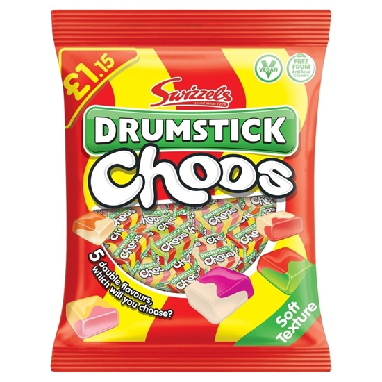 Picture of PM £1.15 SWIZZELS CHOOS DRUMSTICKS 115G X 12