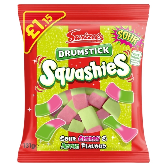 Picture of PM £1.15 SWIZZELS SQUASHIES *SOUR* DRUMST 120g x12