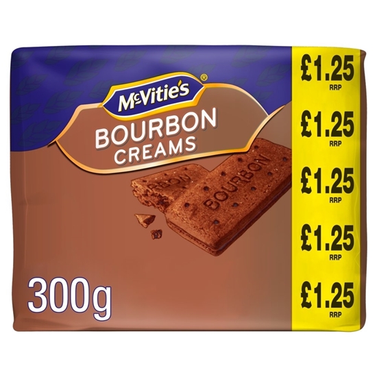 Picture of PM £1.25 MCVITIES BOURBON CREAMS 300G X 12