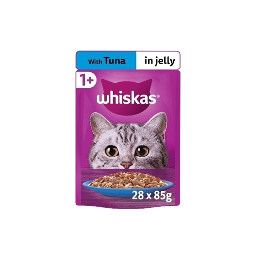 Picture of WHISKAS TUNA IN JELLY POUCHES 85g x 28