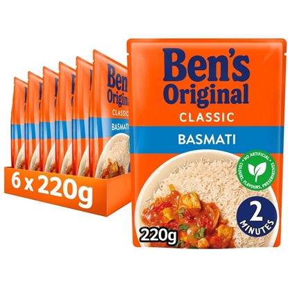 Picture of BENS BASMATI MICROWAVE RICE 220G x 6