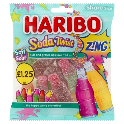 Picture of PM £1.25 HARIBO SODA TWISTS ZING 140g x 12