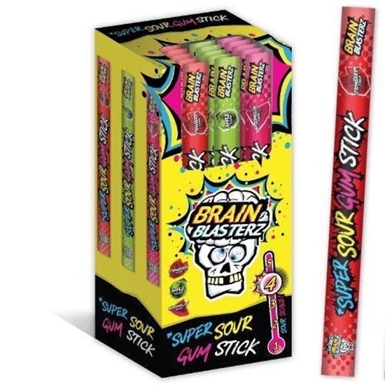 Picture of BRAIN BLASTERZ SUPER SOUR GUM STICK 22G X 30