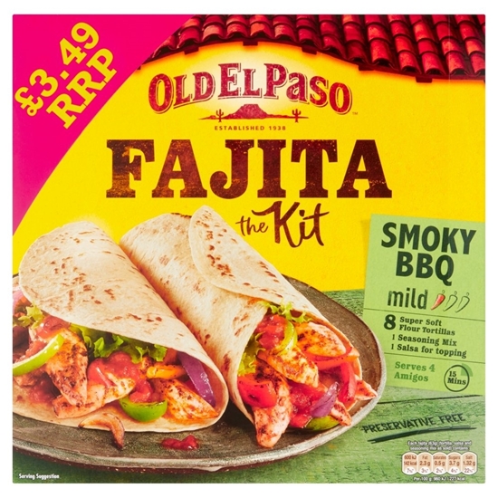 Picture of PM £3.49 OLD EL PASO BBQ FAJITA KIT 500G X 4