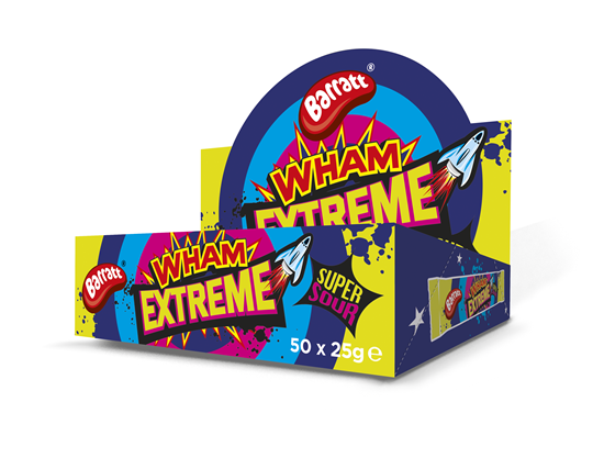 Picture of BARRATT WHAM EXTREME CHEW BAR 25g x 50