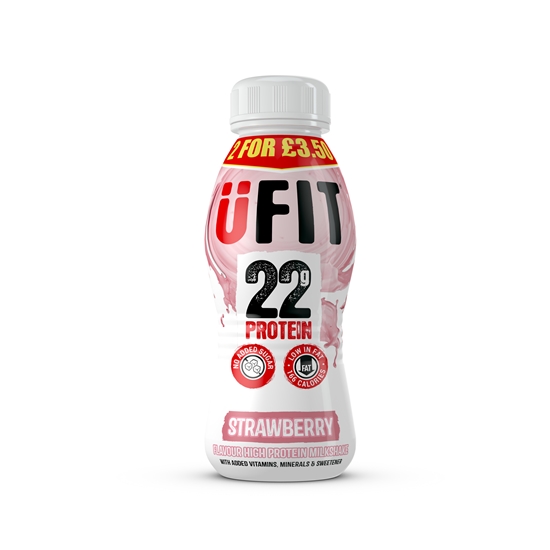 Picture of PM 2 FOR £3.50 UFIT PROTEIN SHAKE STRAWB 310ml x12