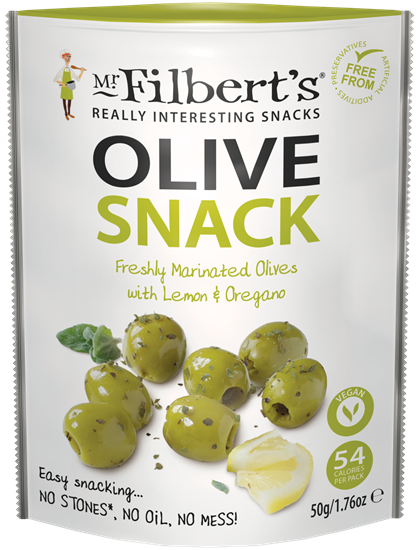 Picture of FILBERTS GREEN OLIVES LEMON & OREGANO 50g x 12