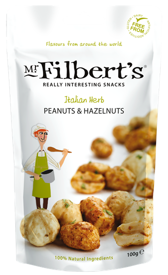 Picture of FILBERTS ITALIAN HERB PEANUTS & HAZELNUTS 100g x12