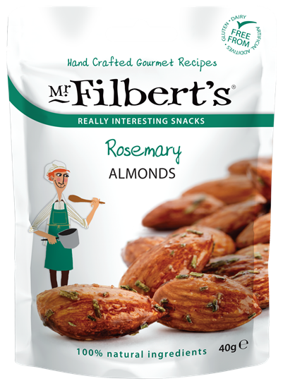 Picture of FILBERTS ROSEMARY ALMONDS 40g x 20