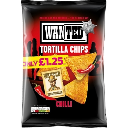 Picture of PM £1.25 WANTED TORTILLA *CHILLI* 125G X 12