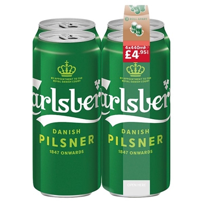 Picture of PM £4.95 CARLSBERG 440ML X 4PK X 6 