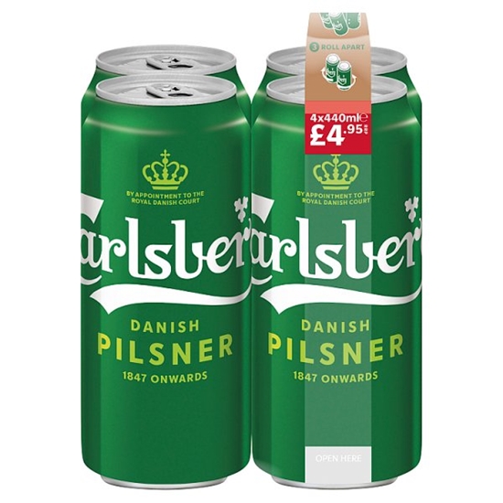 Picture of PM £4.95 CARLSBERG 440ML X 4PK X 6 