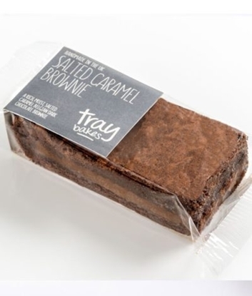 Picture of TRAYBAKES WRAPPED SALTED CARAMEL BROWNIE 1 X 12