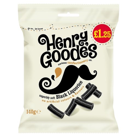 Picture of PM £1.25 HENRY GOODES LIQUORICE 140G X 12