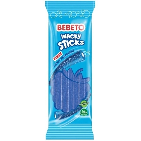 Picture of BEBETO WACKY STICKS FIZZY BLUE 160g x 24