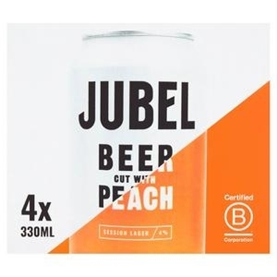 Picture of JUBEL PEACH LAGER 330ml CAN 4PK x 6 GLUTEN FREE