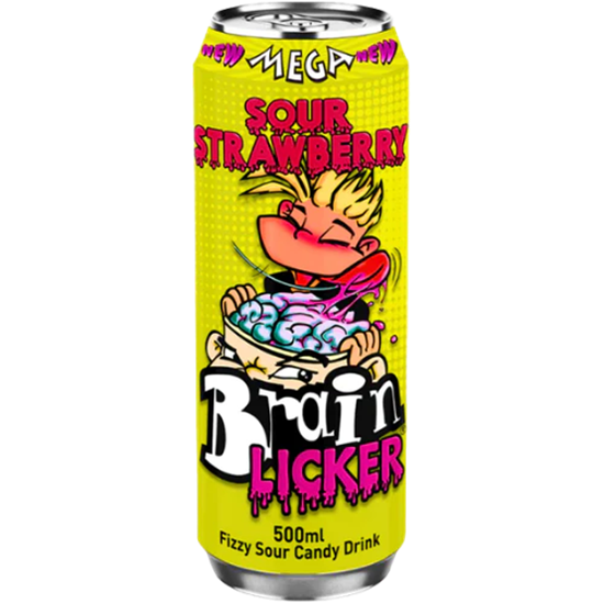 Picture of BRAIN LICKER  SOUR STRAWBERRY CAN 500ml x 12 SP PR