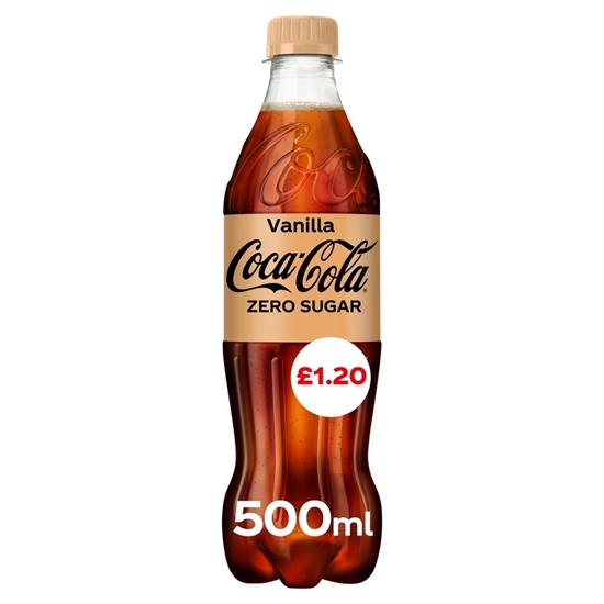 Picture of PM £1.20 COKE *ZERO* VANILLA 500ml x 12