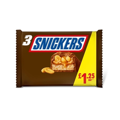 Picture of PM £1.50 SNICKERS SNACKSIZE 3 PACK X 22