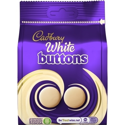 Picture of CADBURY WHITE GIANT BUTTONS 110G X 10