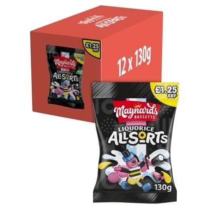 Picture of PM £1.35 BASSETTS LIQUORICE ALLSORTS BAG 130G X 10