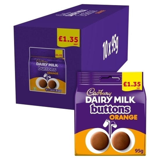 Picture of PM £1.50 CADBURY GIANT ORANGE BUTTONS 85G X 10