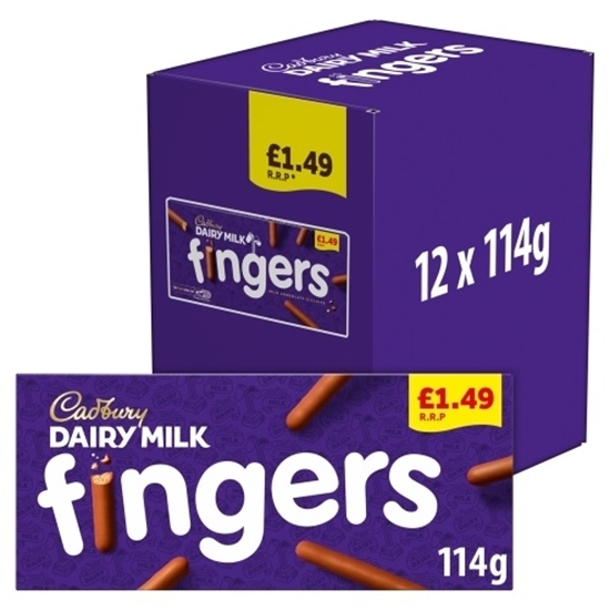 Picture of PM £1.49 CADBURY MILK FINGERS 114G x12