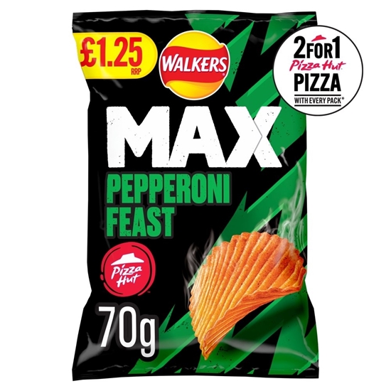 Picture of PM £1.25 WALKERS MAX PEPPERONI FEAST 70G X 15