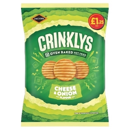 Picture of PM £1.25 MINI CHEDDARS CRINKLY CHEESE/ONION 90gX15