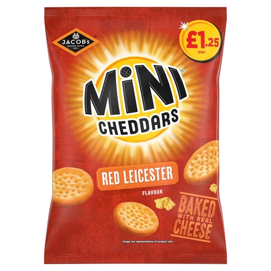 Picture of PM £1.25 MINI CHEDDARS RED LEICESTER 90g x 15