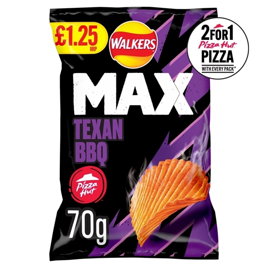 Picture of PM £1.25 WALKERS MAX TEXAN BBQ 70G X 15